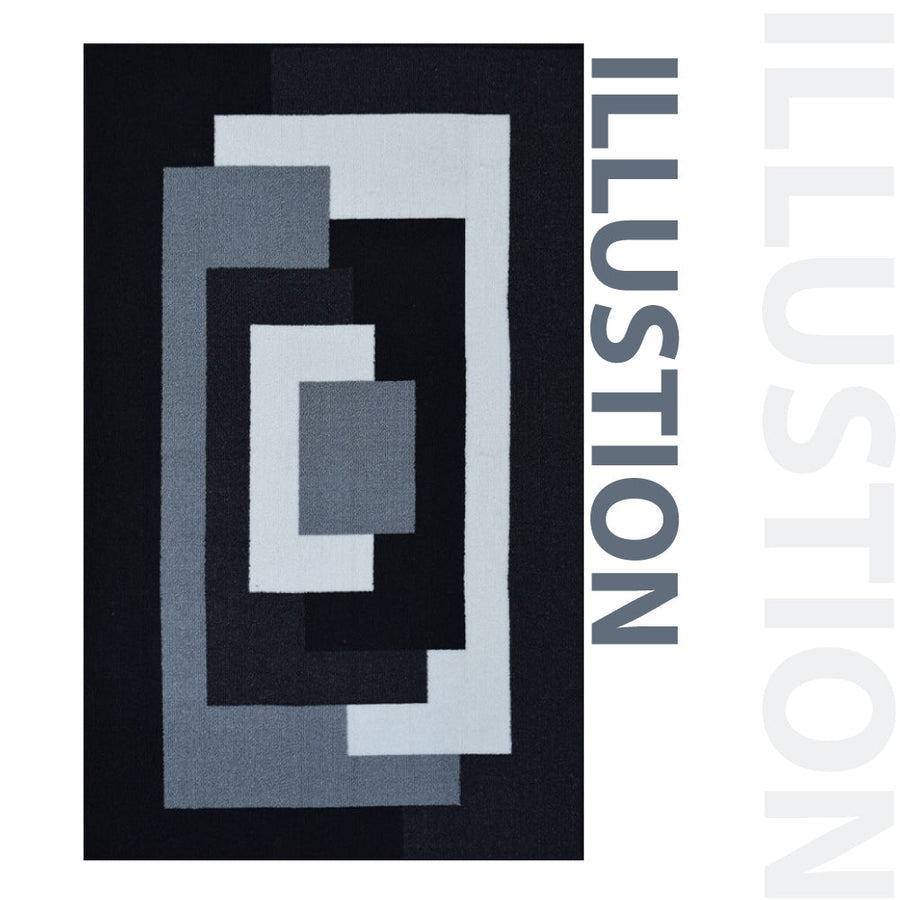 Illusion Geometric Runner Rug – Non-Slip Hall Mat