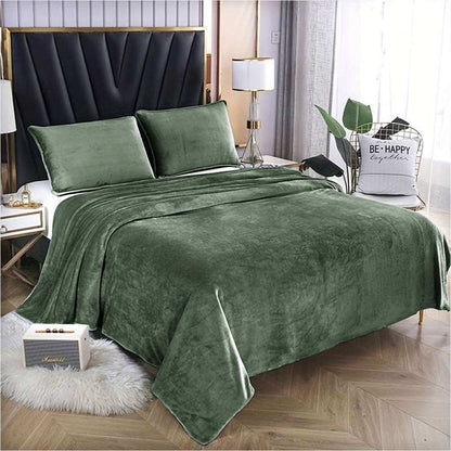 Large Faux Fur Throw Blanket – Soft Sofa & Bed Throw