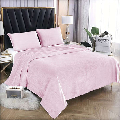 Large Faux Fur Throw Blanket – Soft Sofa & Bed Throw