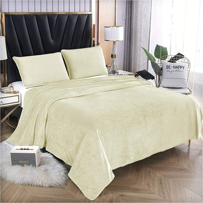 Large Faux Fur Throw Blanket – Soft Sofa & Bed Throw