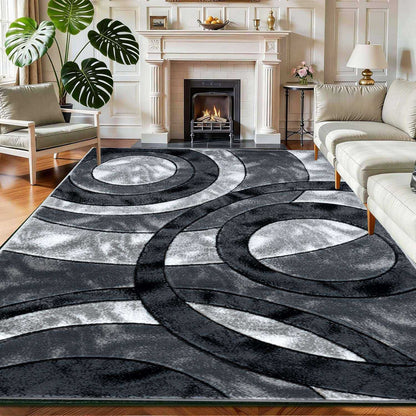 Retro Modern Statement Living Room Rug
