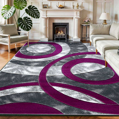 Retro Modern Statement Living Room Rug