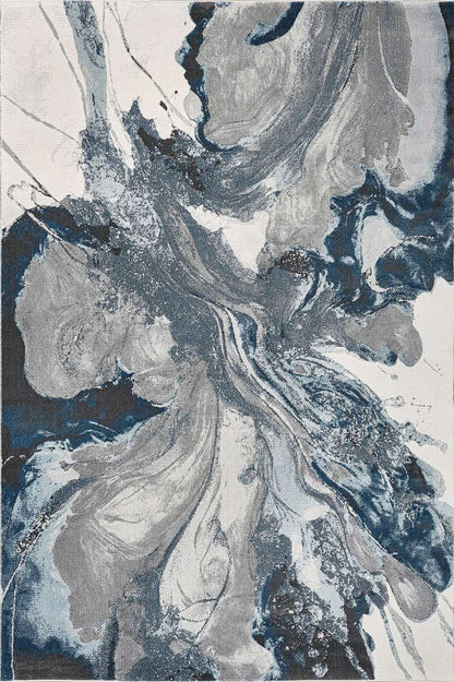 Mottled Fluffy Bedroom Rug – Soft Two-Tone Pile