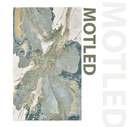 Mottled Fluffy Bedroom Rug – Soft Two-Tone Pile