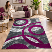 Retro Modern Statement Living Room Rug