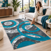 Retro Modern Statement Living Room Rug